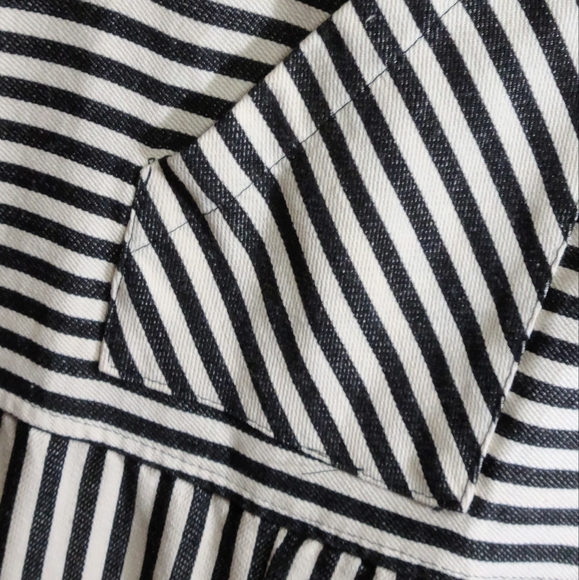 Black and white striped overalls - Picture 5 of 5